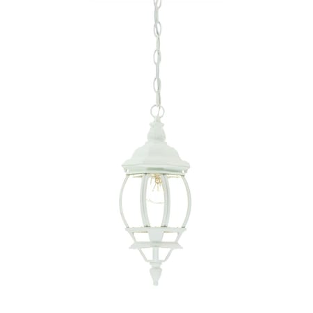 Estallar 17.5 x 6.25 x 6.25 in. Chateau 1-Light Textured White Hanging Light ES3090825